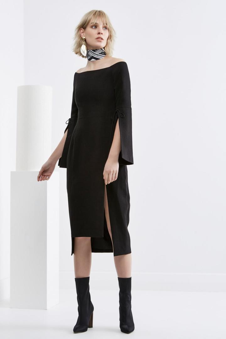 C/meo Collective Have It All Midi Dress Black