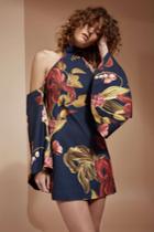 C/meo Collective C/meo Collective Fusion Long Sleeve Dress Navy Botanic