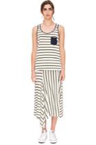 The Fifth On Your Mark Singlet Olive & White Stripe
