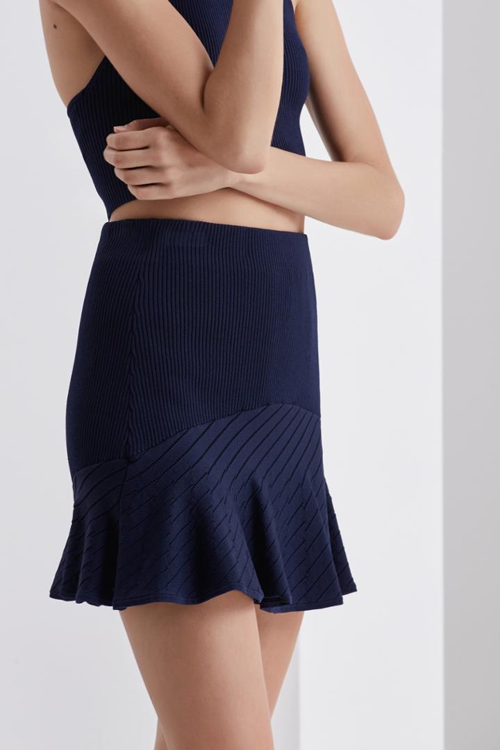 Finders Keepers Frederick Knit Skirt Ink