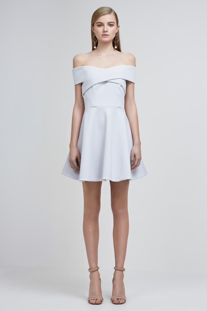 Keepsake End Of Time Mini Dress Oyster