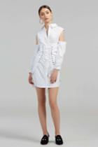 Finders Keepers Traction Shirt Dress Whitexxs, Xs,s,m,l