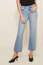 The Fifth Farrah Crop Flare Jean Blue Print