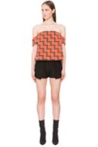C/meo Collective All Under One Check Top Rust Check
