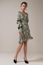 Keepsake Love Bound Long Sleeve Wrap Dress Sage Floral