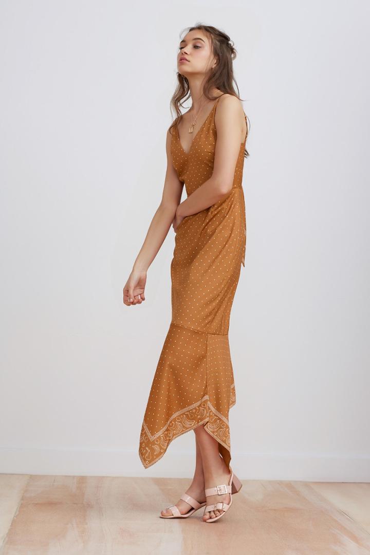 Finders Keepers Finders Keepers Vanish Midi Dress Tan Bandanaxxs, Xs,s,m,l