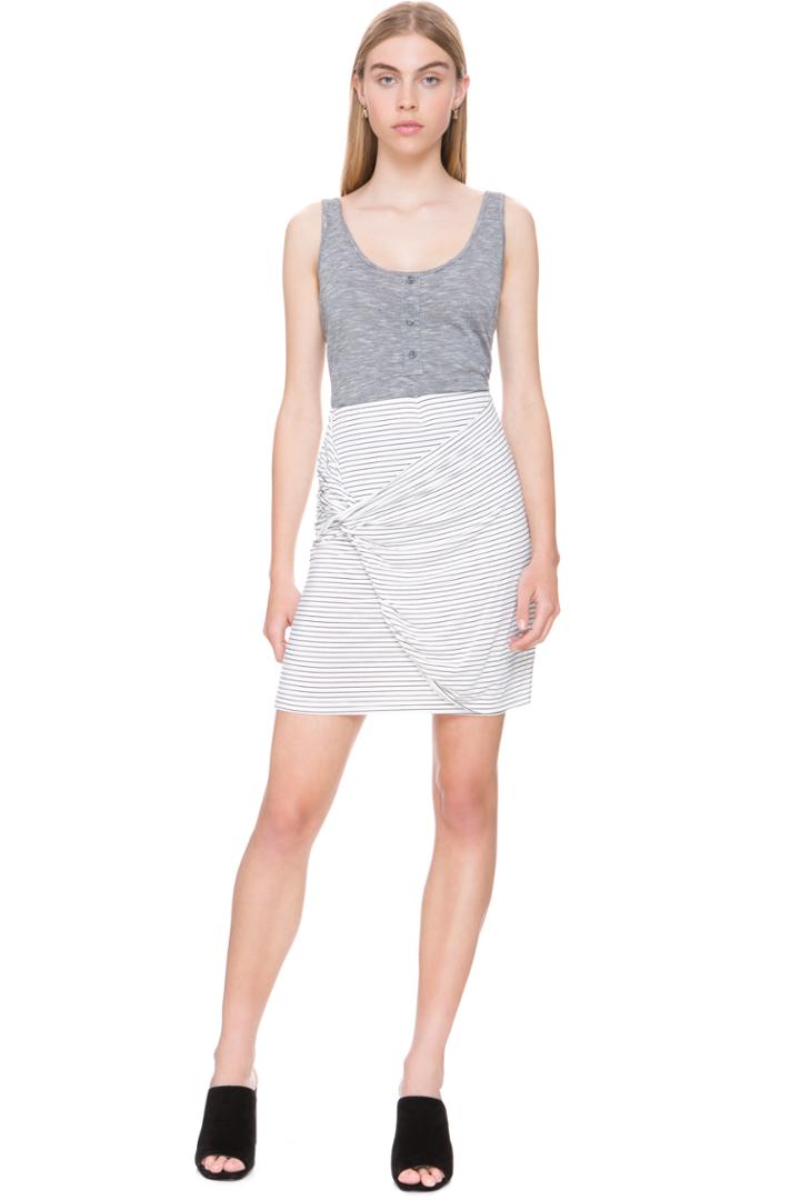 The Fifth Time Lapse Skirt White And Black Stripe