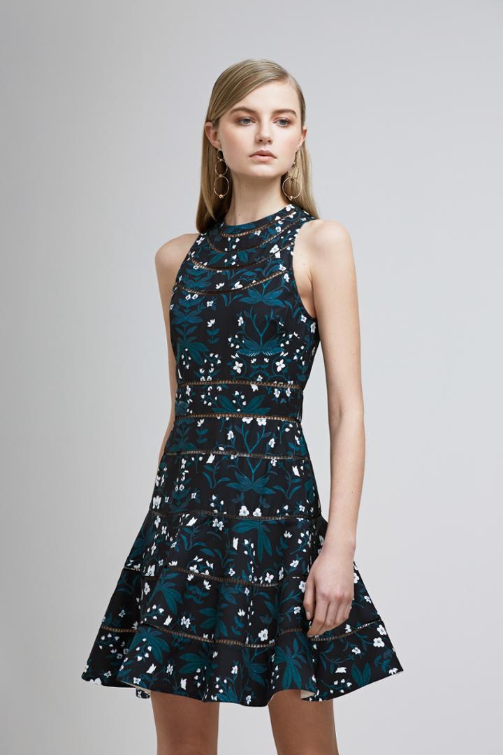 Keepsake Night Dance Dress Dark Floral Print