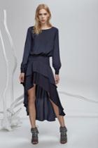 Finders Keepers Stevie Long Sleeve Dress Charcoal