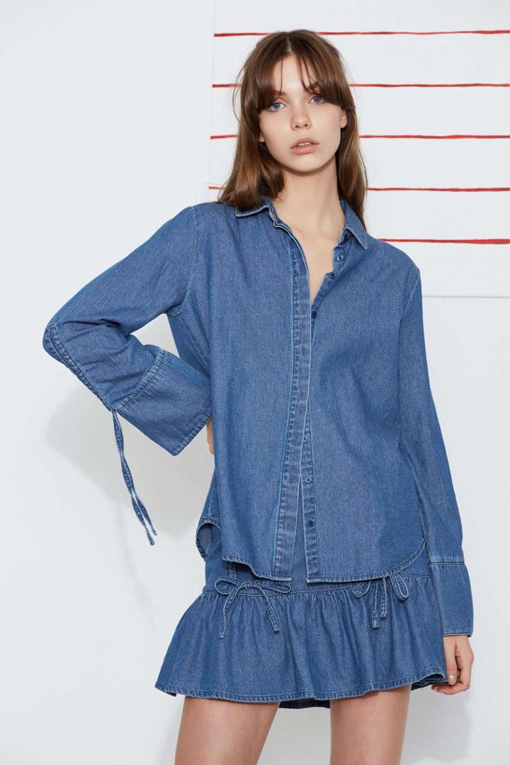 The Fifth Capricorn Shirt Washed Bluexxs, Xs,s,m,l,xl