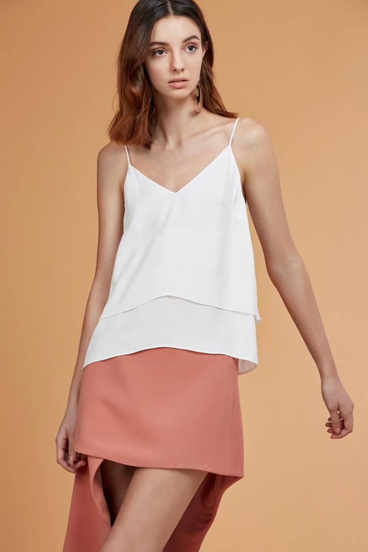 C/meo Collective Never Be Short Sleeve Top Ivory