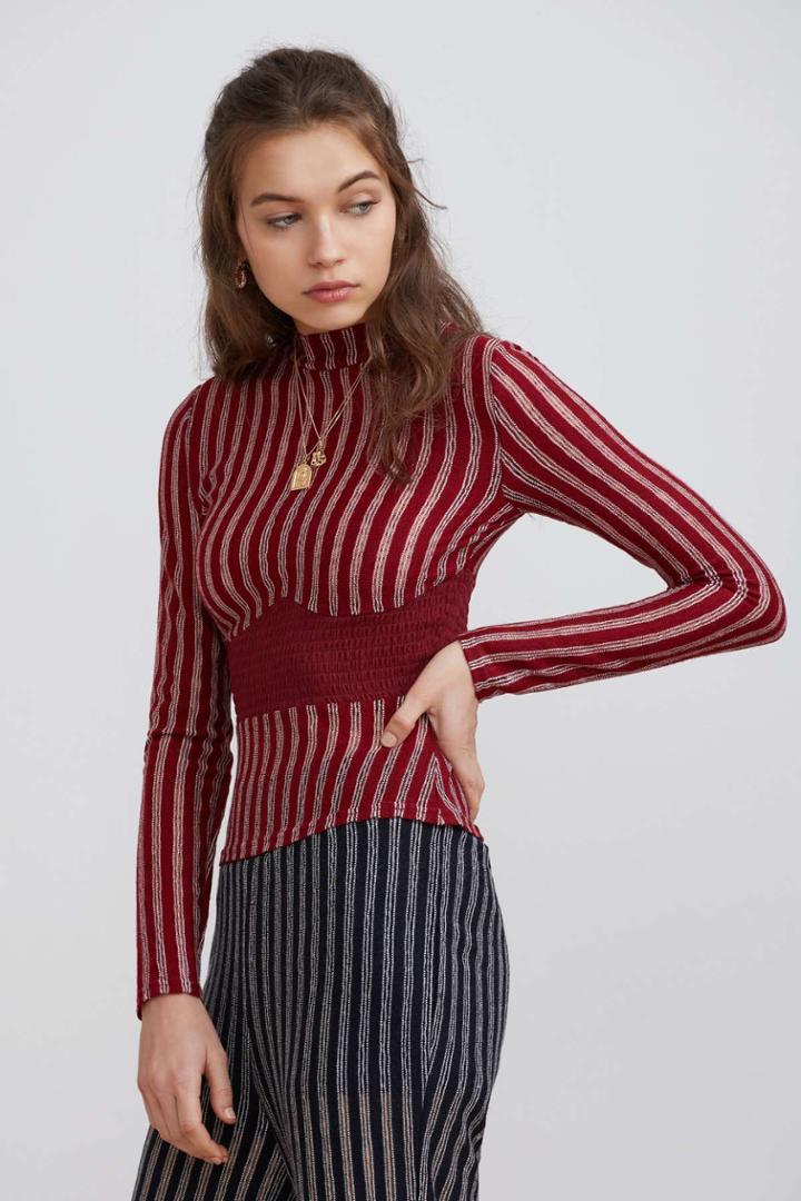 Finders Keepers Descent Knit Long Sleeve Top Ember Stripexxs, Xs,s,m,l,xl