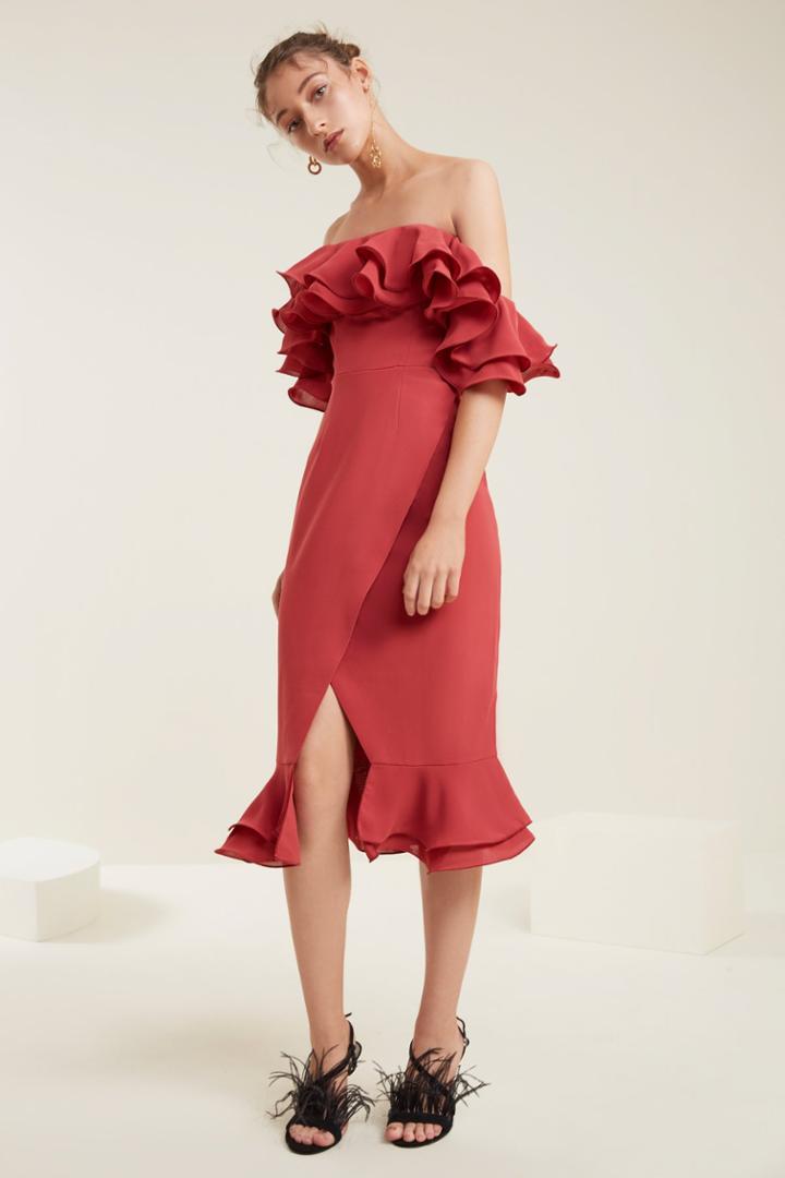 C/meo Collective C/meo Collective Immerse Midi Dress Rosexxs, Xs,s,m