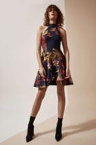 C/meo Collective C/meo Collective Fusion Short Sleeve Dress Navy Botanic