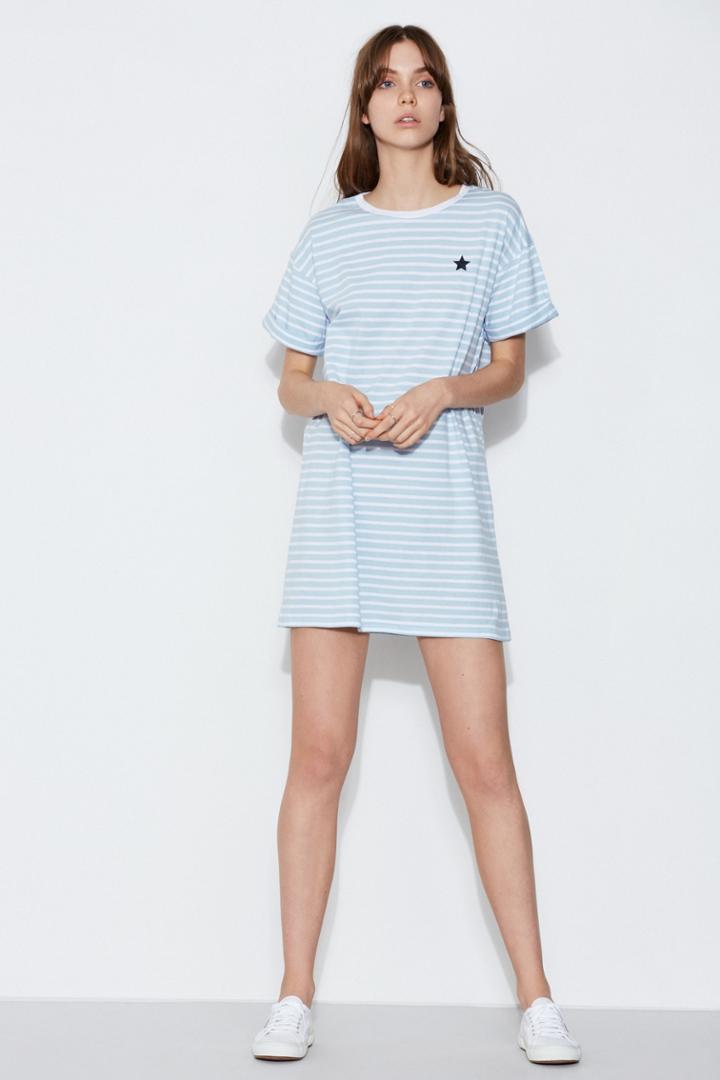 The Fifth The Fifth Prismatic Stripe Dress Sky W Whitexs,s,m,l,xl