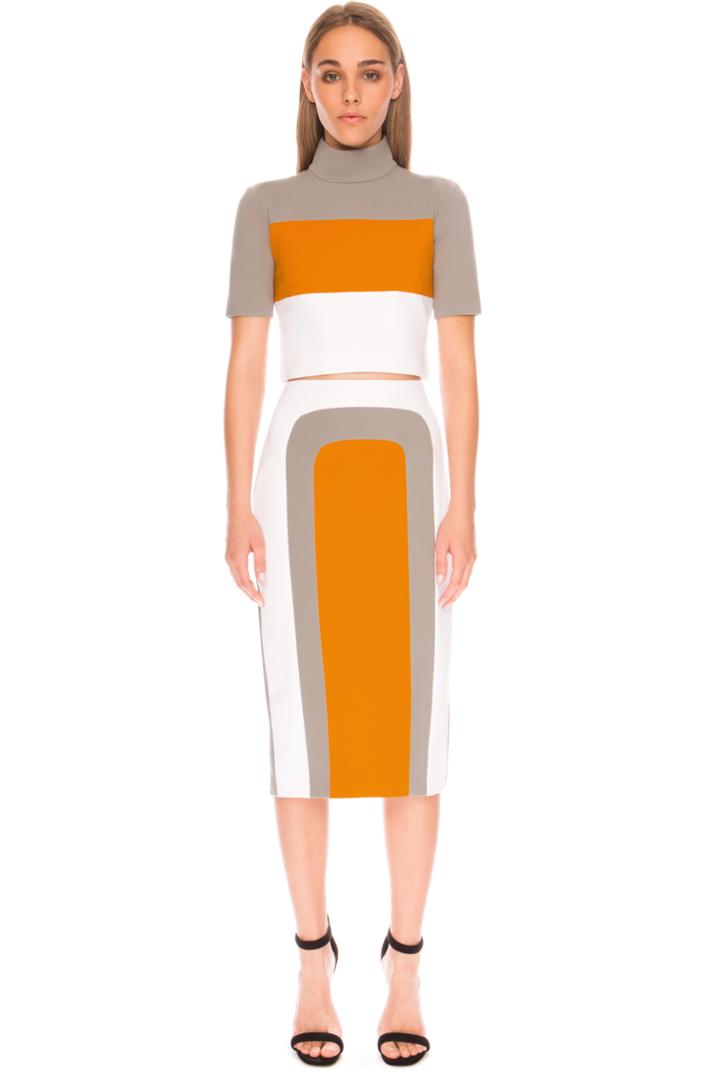Finders Keepers The Border Skirt Smoke/marigold/white