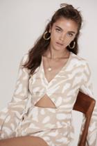 Finders Keepers Mercurial Playsuit Nude Spot Print