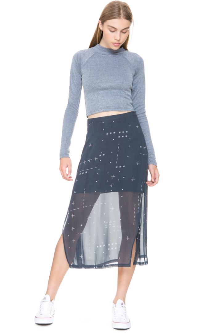 The Fifth Someone Sometime Skirt Grid Print