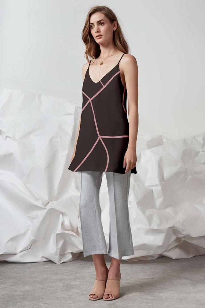 Finders Keepers Knox Top-geo Geo Print