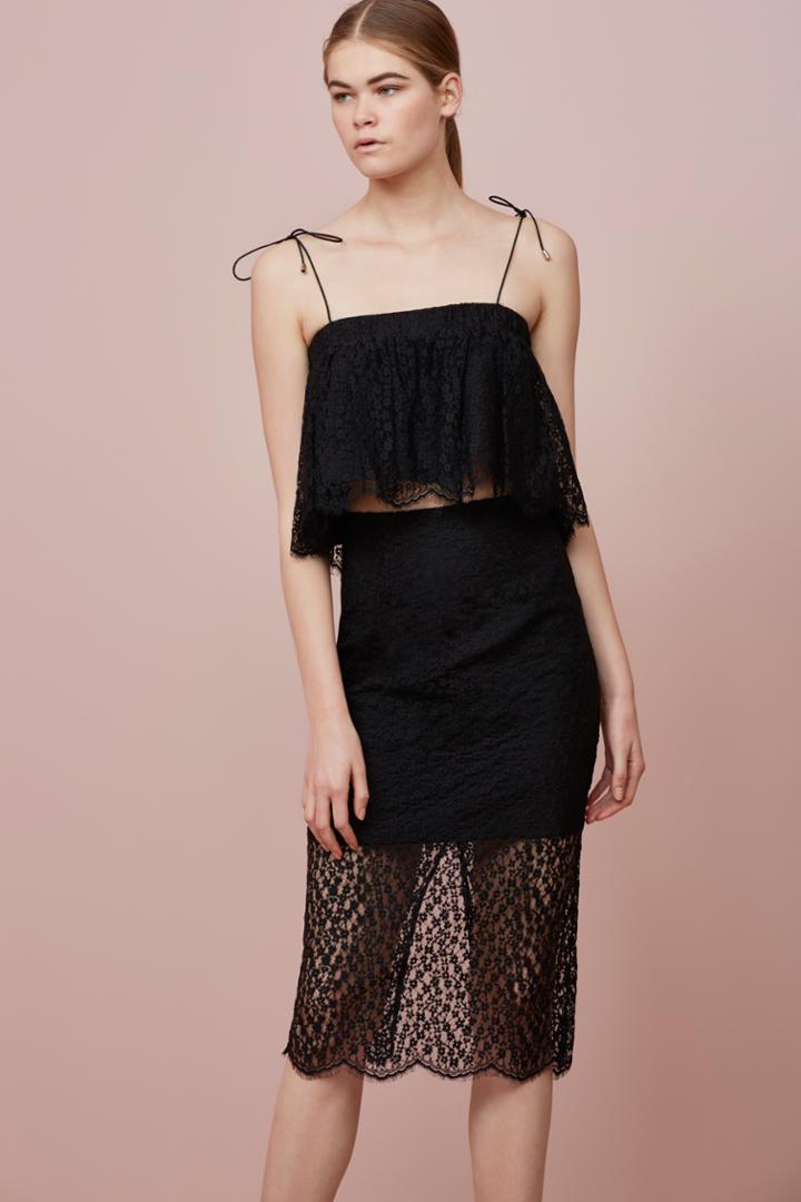 Keepsake Keepsake Wanderer Lace Skirt Black