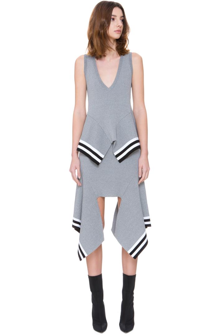 C/meo Collective There Is A Way Short Sleeve Stripe Knit Top Grey Marle