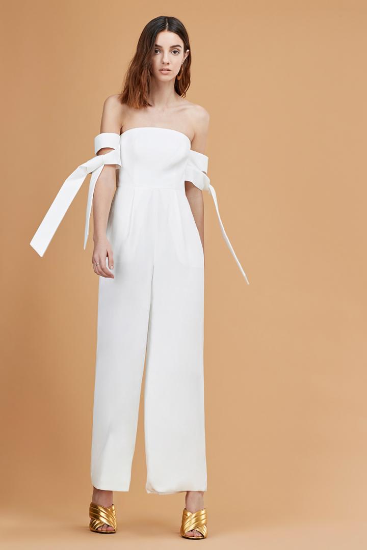 C/meo Collective Charged Up Jumpsuit Ivory