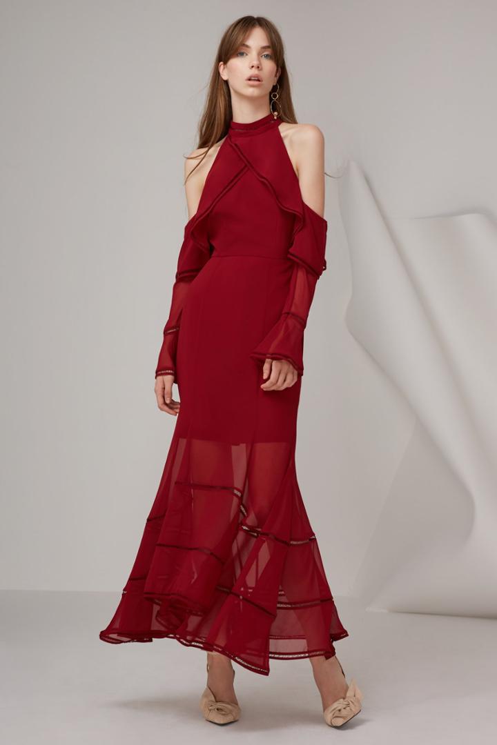 Keepsake Lovers Holiday Gown Plum