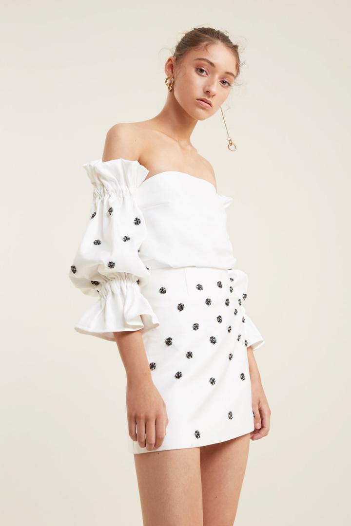 C/meo Collective C/meo Collective Assemble Mini Skirt Ivoryxxs, Xs,s,m,l