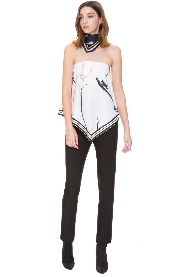 C/meo Collective Been There Bustier White Scarf Print