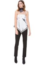 C/meo Collective Been There Bustier White Scarf Print