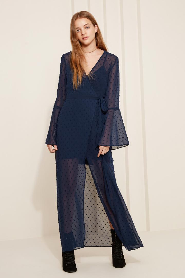 The Fifth The Fifth Freya Long Sleeve Dress Navyxxs, Xs,s,m,l