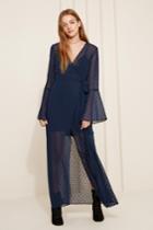 The Fifth The Fifth Freya Long Sleeve Dress Navyxxs, Xs,s,m,l