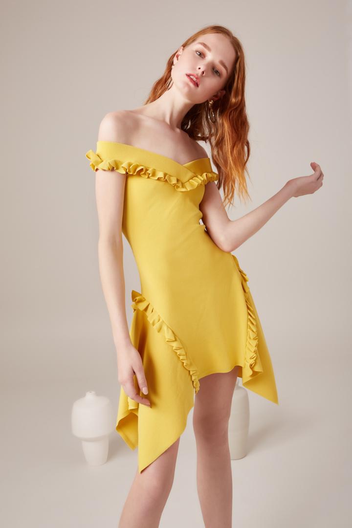 C/meo Collective C/meo Collective Iridescent Knit Dress Chartreusexxs, Xs,s,m,l