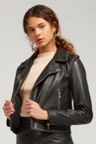 C/meo Collective Lesson Learnt Leather Jacket Black And Ivory