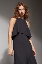 C/meo Collective Divergent Midi Dress Black