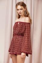 Finders Keepers Finders Keepers Drift Playsuit Wine Wallpaperxxs, Xs,s,m,l