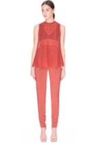 Keepsake Think Twice Lace Top Red Ochre
