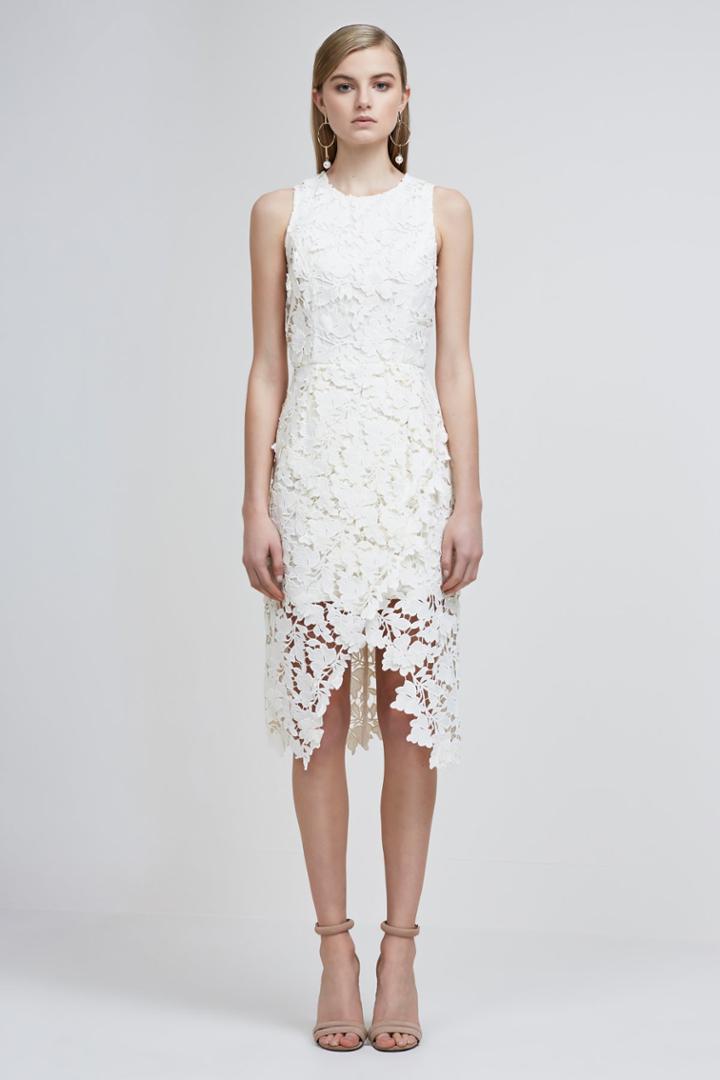 Keepsake Moonscape Lace Dress Ivory