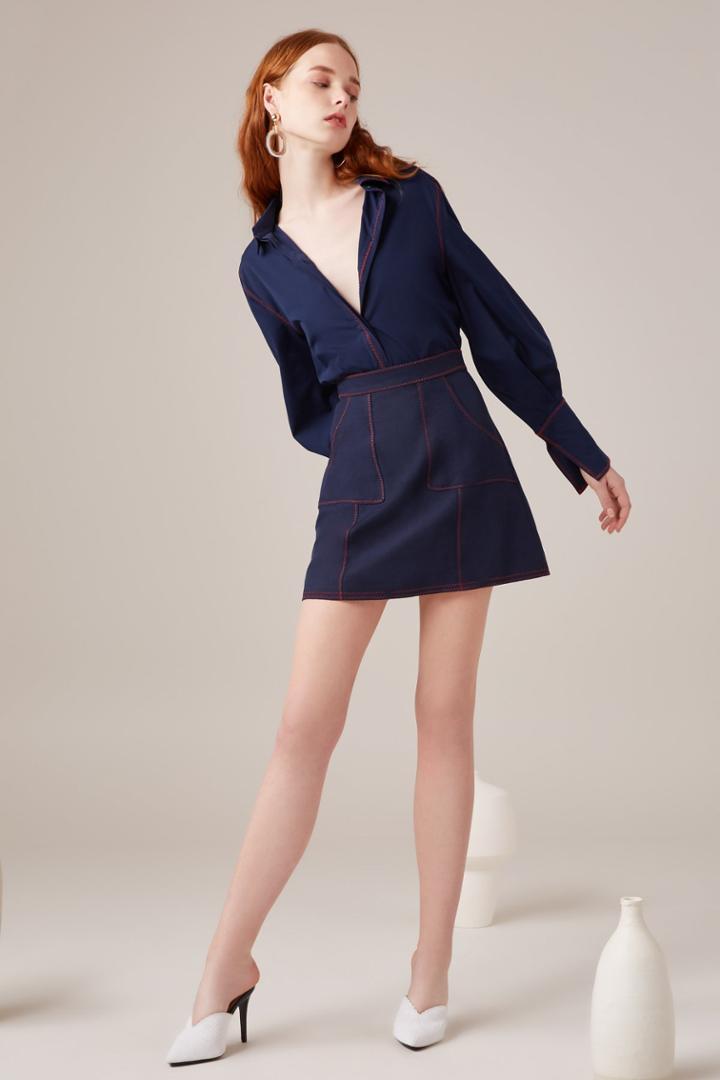 C/meo Collective C/meo Collective Confessions Skirt Navyxxs, Xs,s,m,l,xl