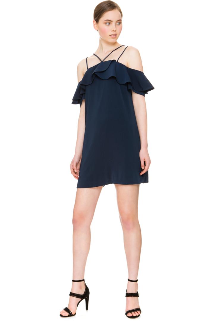 Keepsake Bitter Sweet Mini Dress Navy