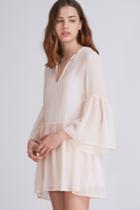 The Fifth Voyage Long Sleeve Dress Shell Pink