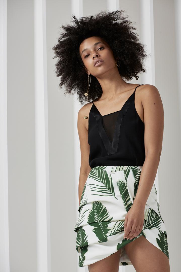 C/meo Collective Interrupt Skirt Pine Maui Print