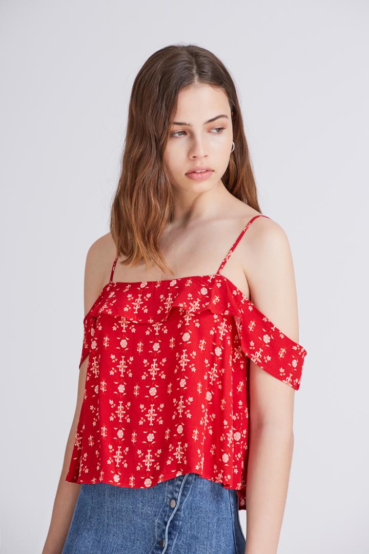 The Fifth Return To Paradise Top Dark Tapestry Print