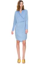C/meo Collective Make You Stay Long Sleeve Shirt Dress Blue