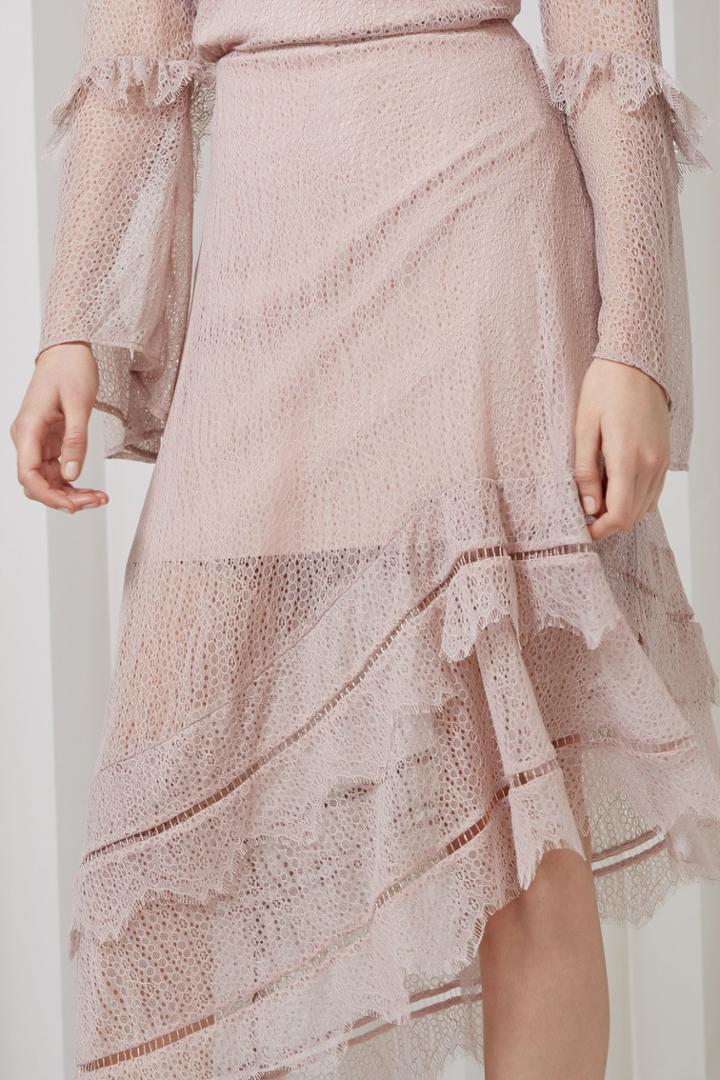 Keepsake Slide Lace Skirt Rose Smoke