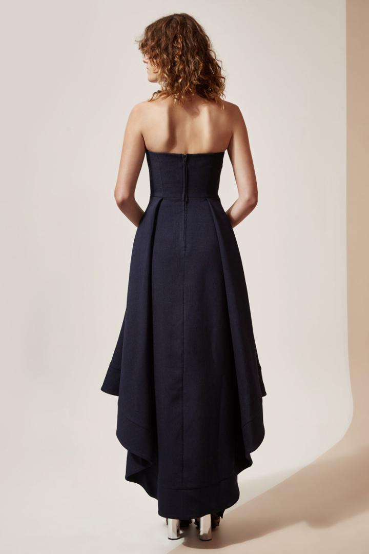 C/meo Collective We Woke Up Full Length Dress Navy