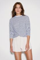The Fifth The Fifth Recharge Stripe Long Sleeve Top White W Navyxxs, Xs,s,m,l,xl