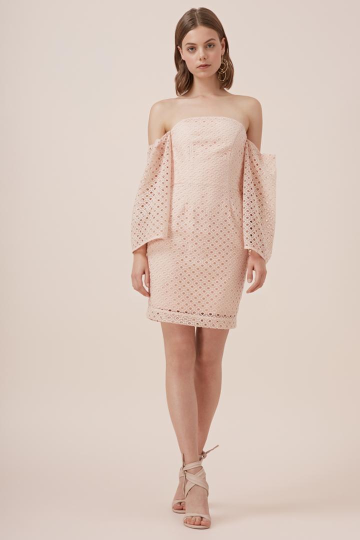 Keepsake Last Dance Mini Dress Soft Peach