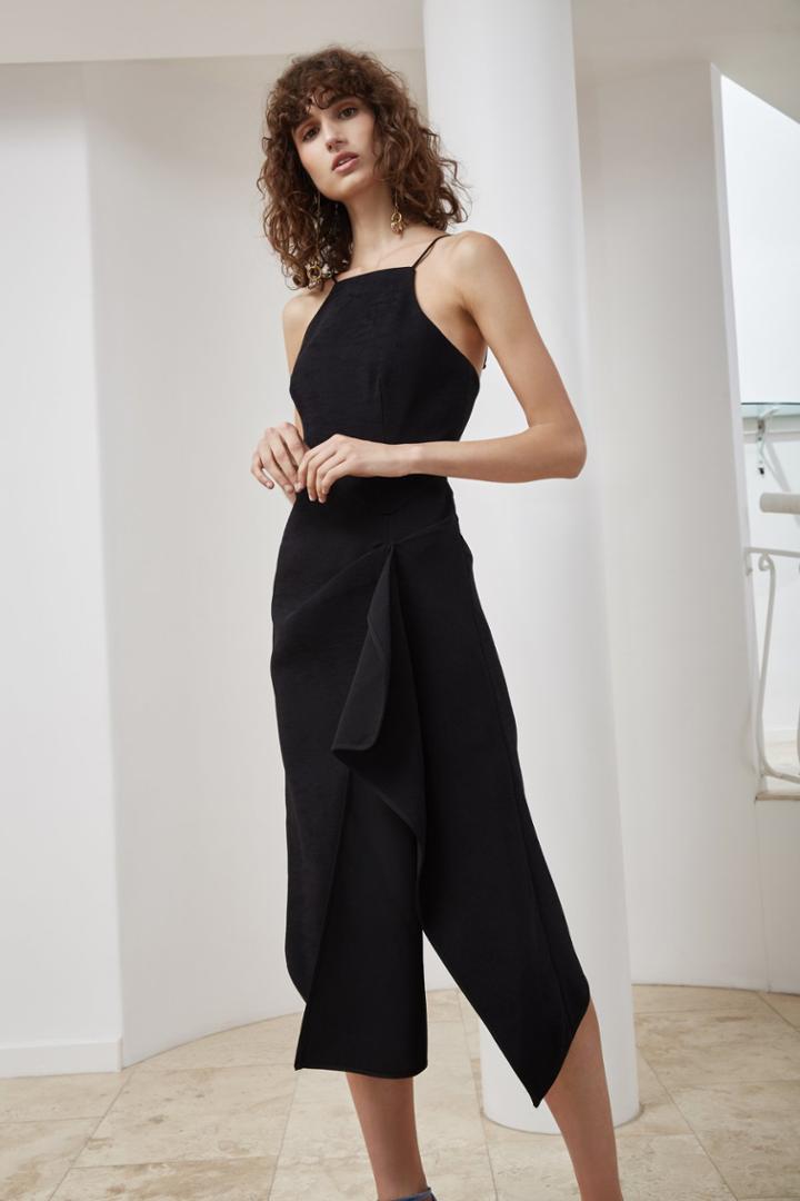 C/meo Collective C/meo Collective Fluidity Midi Dress Blackxxs, Xs,s,m,l,xl