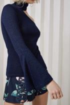 Keepsake Shimmer Knit Top Navy
